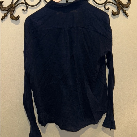 FREE PEOPLE ONE "DREW" TUXEDO SHIRT LONG SLEEVE 100% COTTON SIZE MEDIUM - Picture 6 of 6